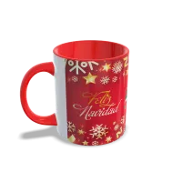 Taza Diseño Tren Navideño y Feliz Navidad