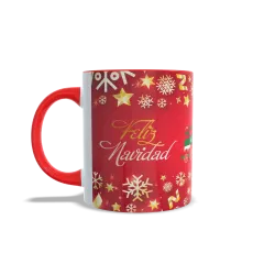 Taza Diseño Tren Navideño y Feliz Navidad