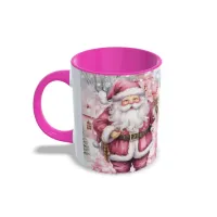 Taza Navidad Papa Noel Diseño Rosa
