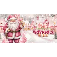 Taza Navidad Papa Noel Diseño Rosa