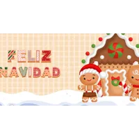 Taza Navidad casa Jengibre base corcho