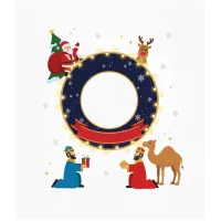 Cojín Navideño Personalizado - Reyes Magos y Papá Noel