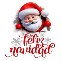 Cojín Navideño Papá Noel 3D