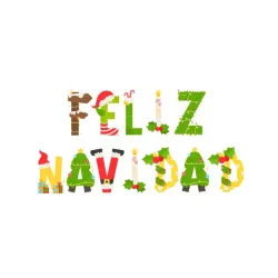 Cojín con Letras Festivas "Feliz Navidad"
