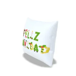 Cojín con Letras Festivas "Feliz Navidad"