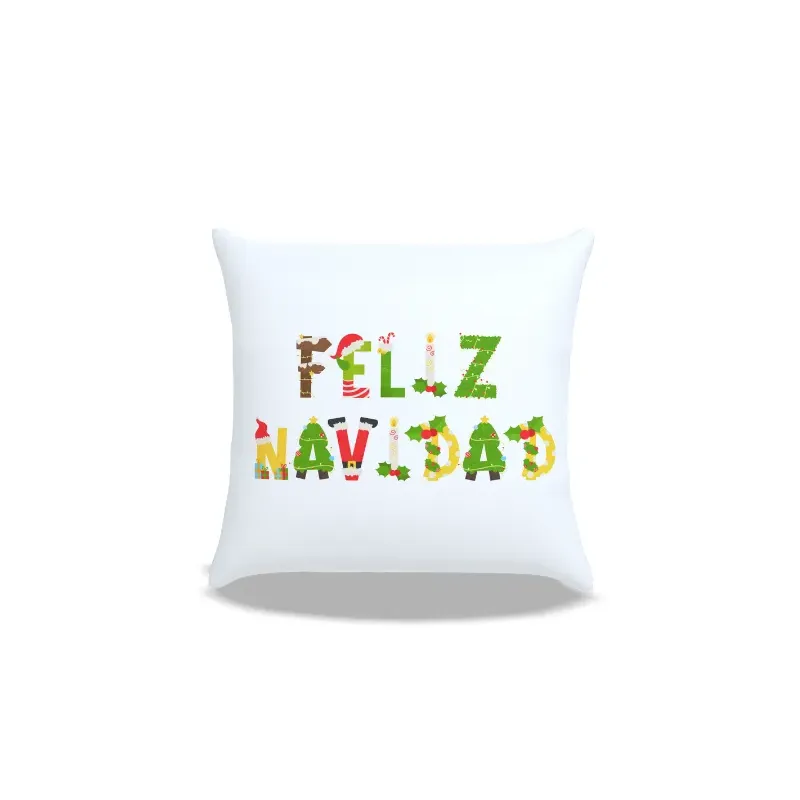 Cojín con Letras Festivas "Feliz Navidad"