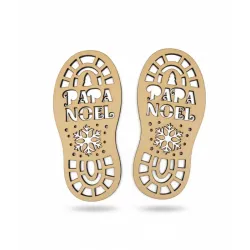 Plantilla Huellas Papá Noel Madera