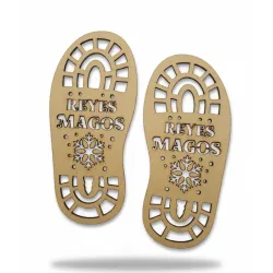 Plantillas Huellas Reyes Magos Madera