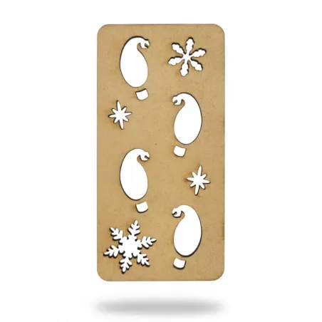 Plantilla Huellas Elfos Papá Noel