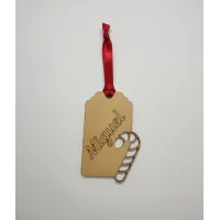 Adorno Navidad Madera Nombre Personalizable