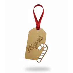 Adorno Navidad Madera Nombre Personalizable