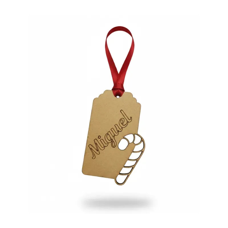Adorno Navidad Madera Nombre Personalizable