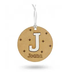 Adorno Redondo Personalizado Madera