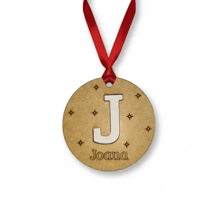 Adorno Redondo Personalizado Madera