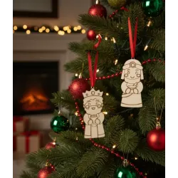 Pack 3 Adornos Reyes Magos Madera
