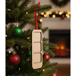 Adorno Madera para 3 Fotos Navidad