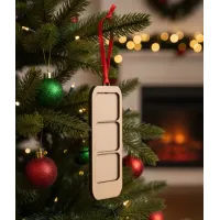 Adorno Madera para 3 Fotos Navidad
