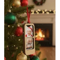 Adorno Madera para 2 Fotos Navidad