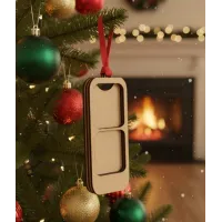 Adorno Madera para 2 Fotos Navidad