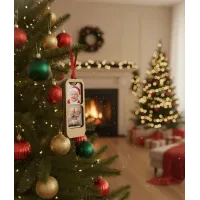 Adorno Madera para 2 Fotos Navidad