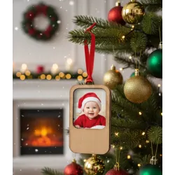 Adorno Madera para 1 Foto Navidad