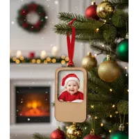 Adorno Madera para 1 Foto Navidad