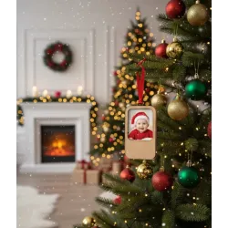 Adorno Madera para 1 Foto Navidad
