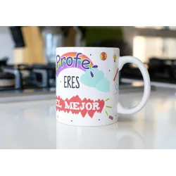 Taza "Profe, Eres el Mejor" - Regalo Ideal Fin de Curso Profesores
