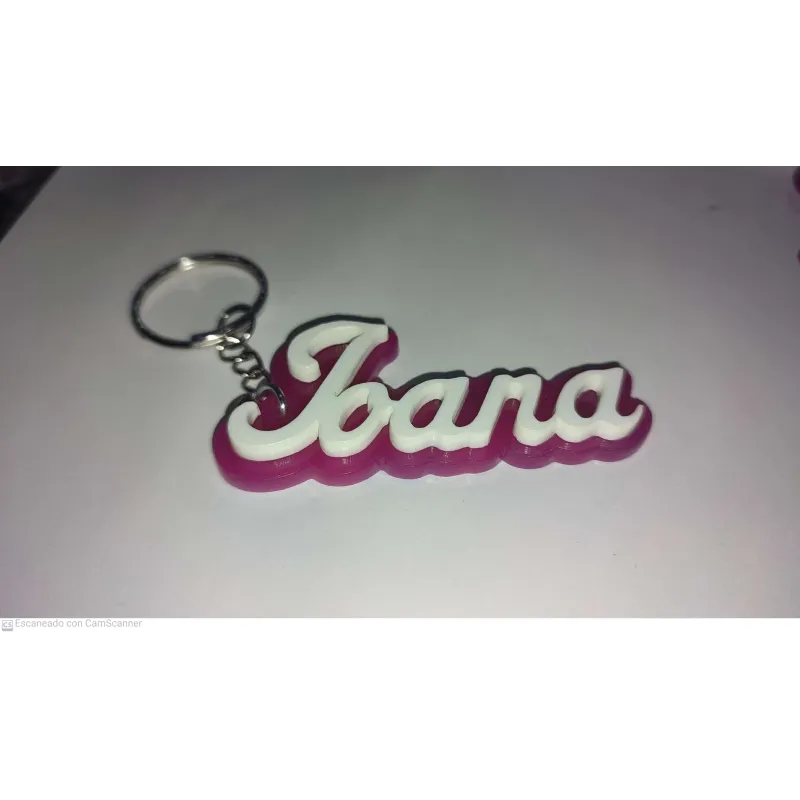 Llavero Metacrilato Personalizado con Nombre en Relieve
