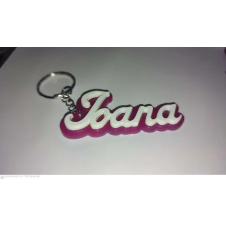 Llavero Metacrilato Personalizado con Nombre en Relieve