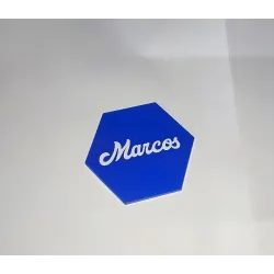 Marcasitios Hexagonales Metacrilato Personalizados