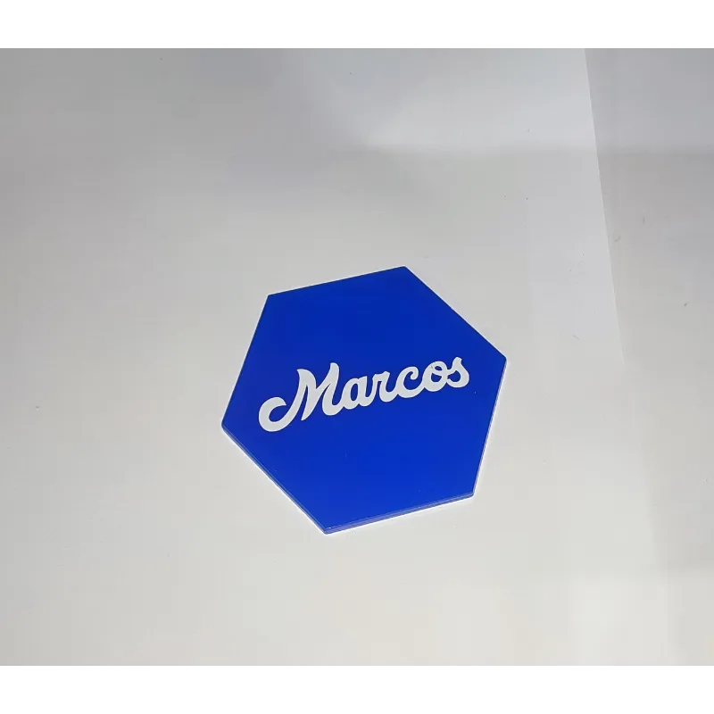 Marcasitios Hexagonales Metacrilato Personalizados