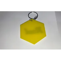 Llavero Hexagonal Metacrilato Personalizado - Nombre