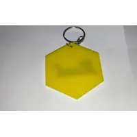 Llavero Hexagonal Metacrilato Personalizado - Nombre