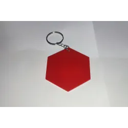 Llavero Hexagonal Metacrilato Personalizado - Nombre