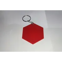 Llavero Hexagonal Metacrilato Personalizado - Nombre