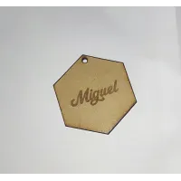 Llavero Hexagonal Metacrilato Personalizado - Nombre