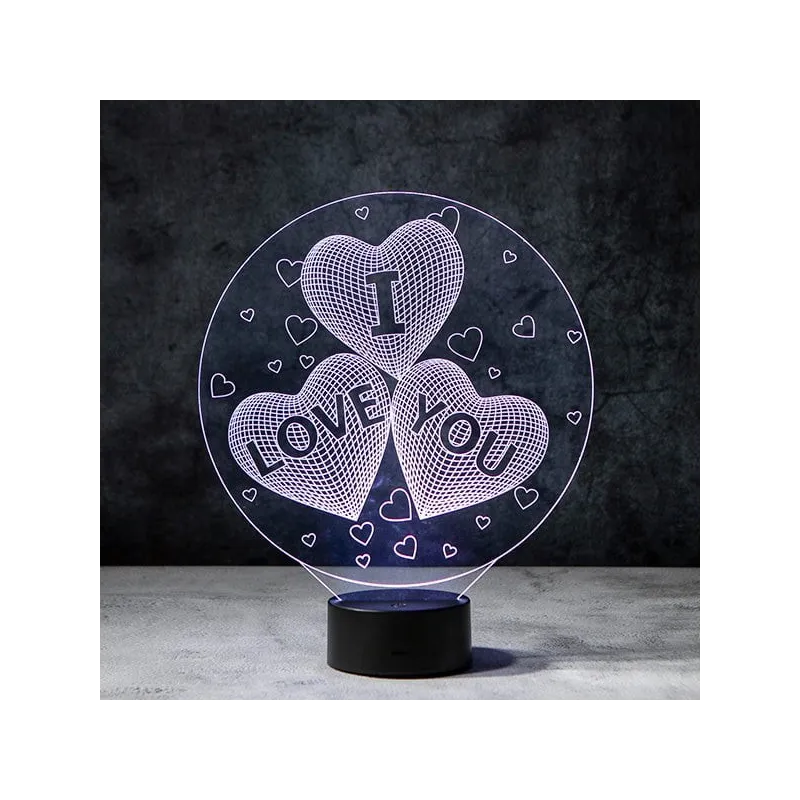 Lámpara LED 3D I LOVE YOU - Regalo Romántico de Aniversario Lámpara LED 3D I LOVE YOU - Regalo Romántico de Aniversario