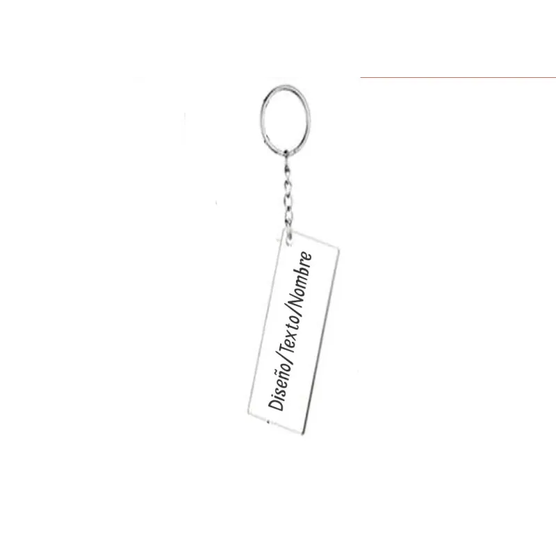 Llavero Rectangular de Metacrilato Personalizado Llavero Rectangular de Metacrilato Personalizado