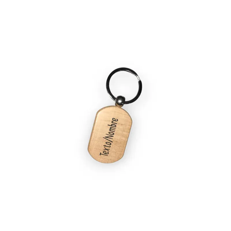 Llavero Madera Ovalado Personalizado Llavero Madera Ovalado Personalizado
