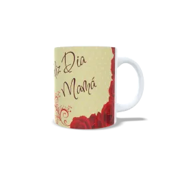 Taza "Feliz Día Mamá" Corazón de Rosa - Regalo Encantador para Madres
