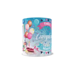 Taza "Feliz Cumpleaños Mamá" Globos| Regalo Original