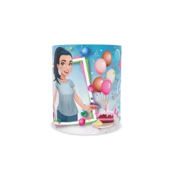 Taza "Feliz Cumpleaños Mamá" Globos| Regalo Original