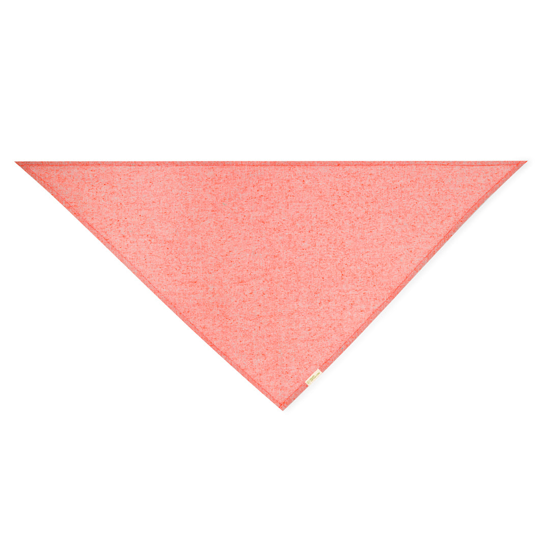 Pañoleta triangular algodón reciclado color rojo personalizable 100x70 cm