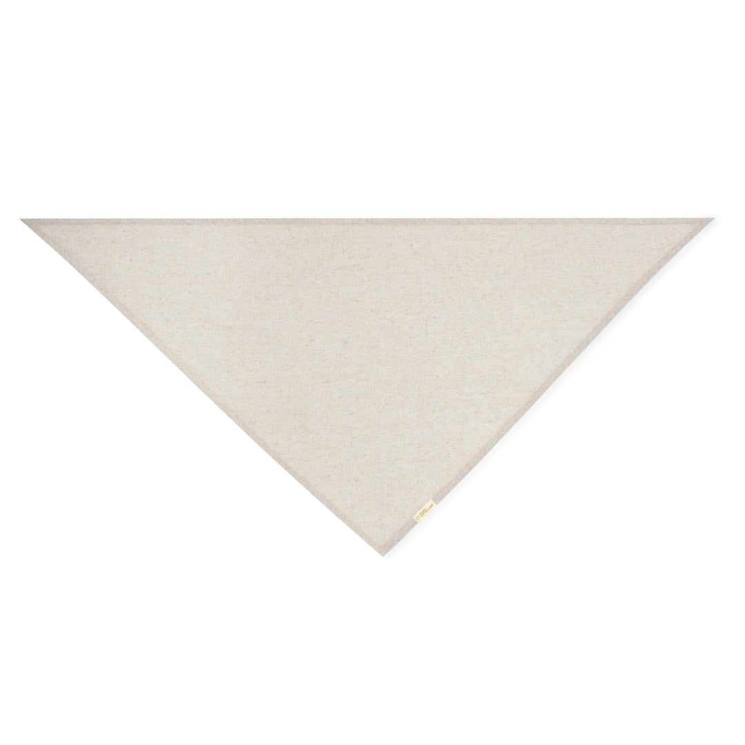 Pañoleta triangular algodón reciclado color natural personalizable 100x70 cm
