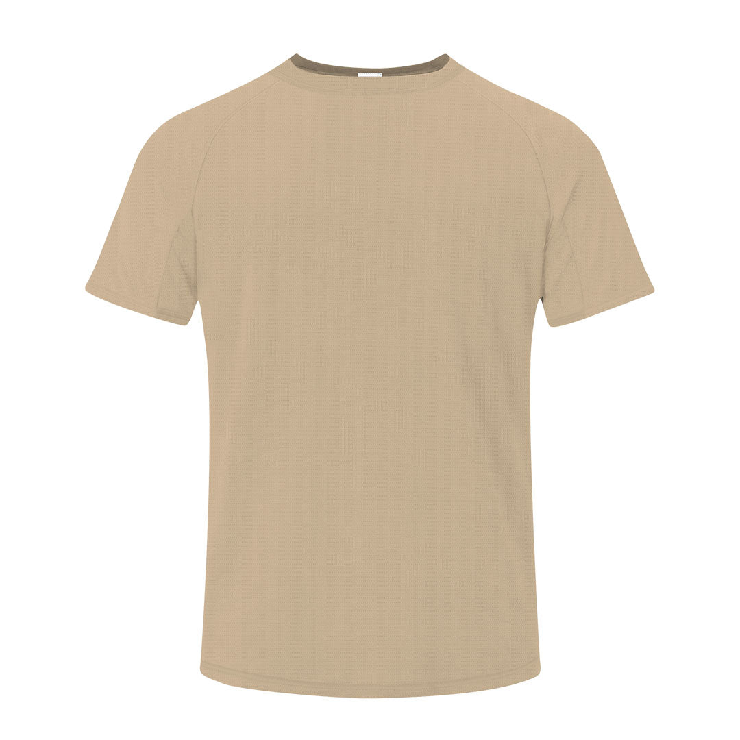 Camiseta adulto arena 100% poliéster transpirable 135g/m² vista frontal