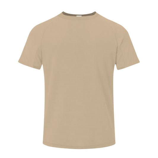 Camiseta adulto arena 100% poliéster transpirable 135g/m² vista frontal