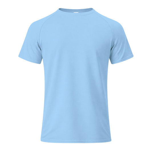 Camiseta niños unisex azul claro 100% poliéster transpirable 135g/m² vista frontal