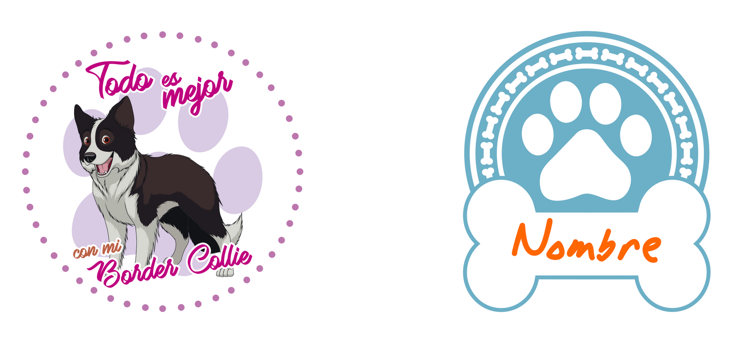 Taza Personalizada con Nombre de Mascota - Border Collie