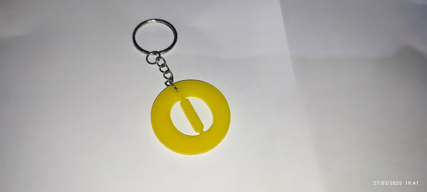 Llavero Circular de Metacrilato con Inicial